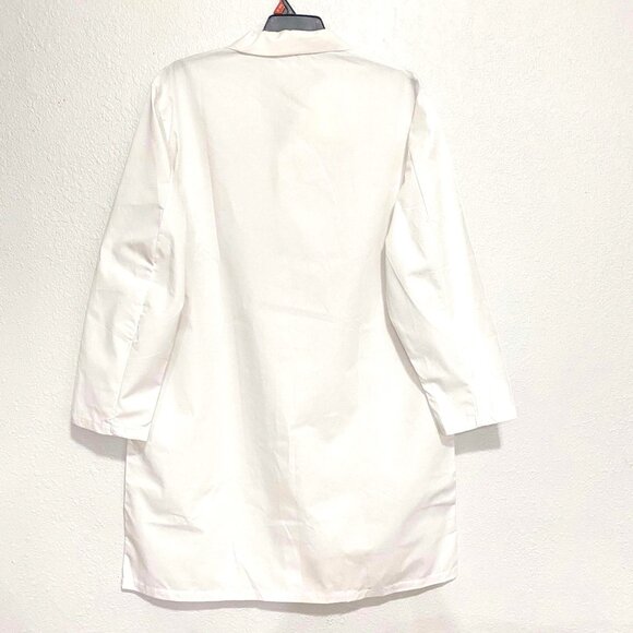 Fashion Seal Medical Laboratory Long Jacket White Size L - Picture 2 of 9